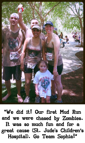 Sophia Andrade and Family at Mud N' Blood Zombie Run